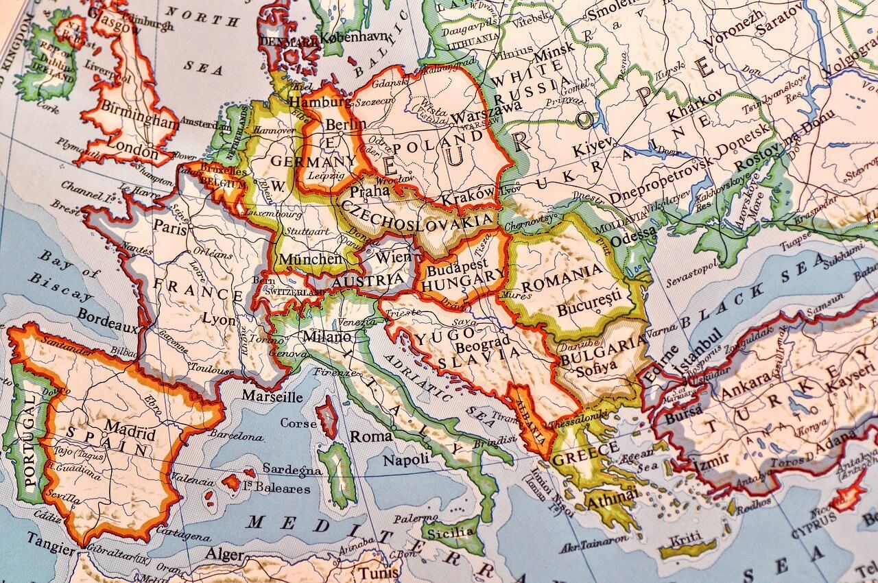 Ευρώπη-Χάρτης-Κορονοϊός